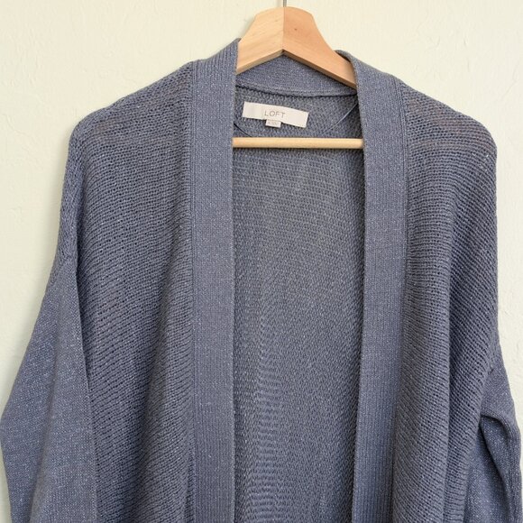 LOFT Open-Front Knit Cardigan Sweater size S/M - Picture 3 of 4